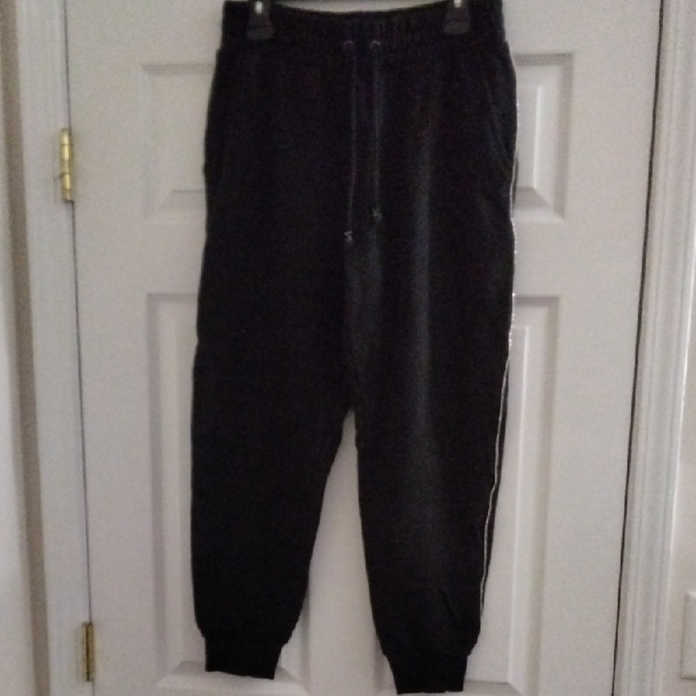 Victoria's Secret Black Joggers with Rhinestone Trim